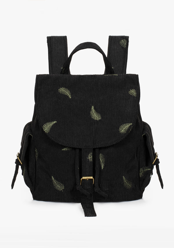 Osmunda Fern Embroidered Satchel Backpack