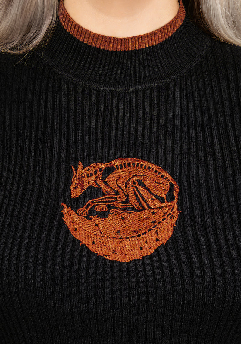 Foxfire Bestickt Gestrickt Pullover