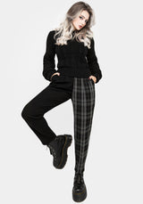 Checkmate High Waist Tapered Trousers