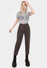 Cointrelle Herringbone Piped Tapered Trousers