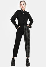 Checkmate High Waist Tapered Trousers