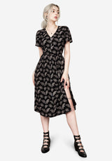 Mortmoth Short Sleeve Midi Dress