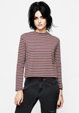 Calliophis Stripe Long Sleeve Crop Tee