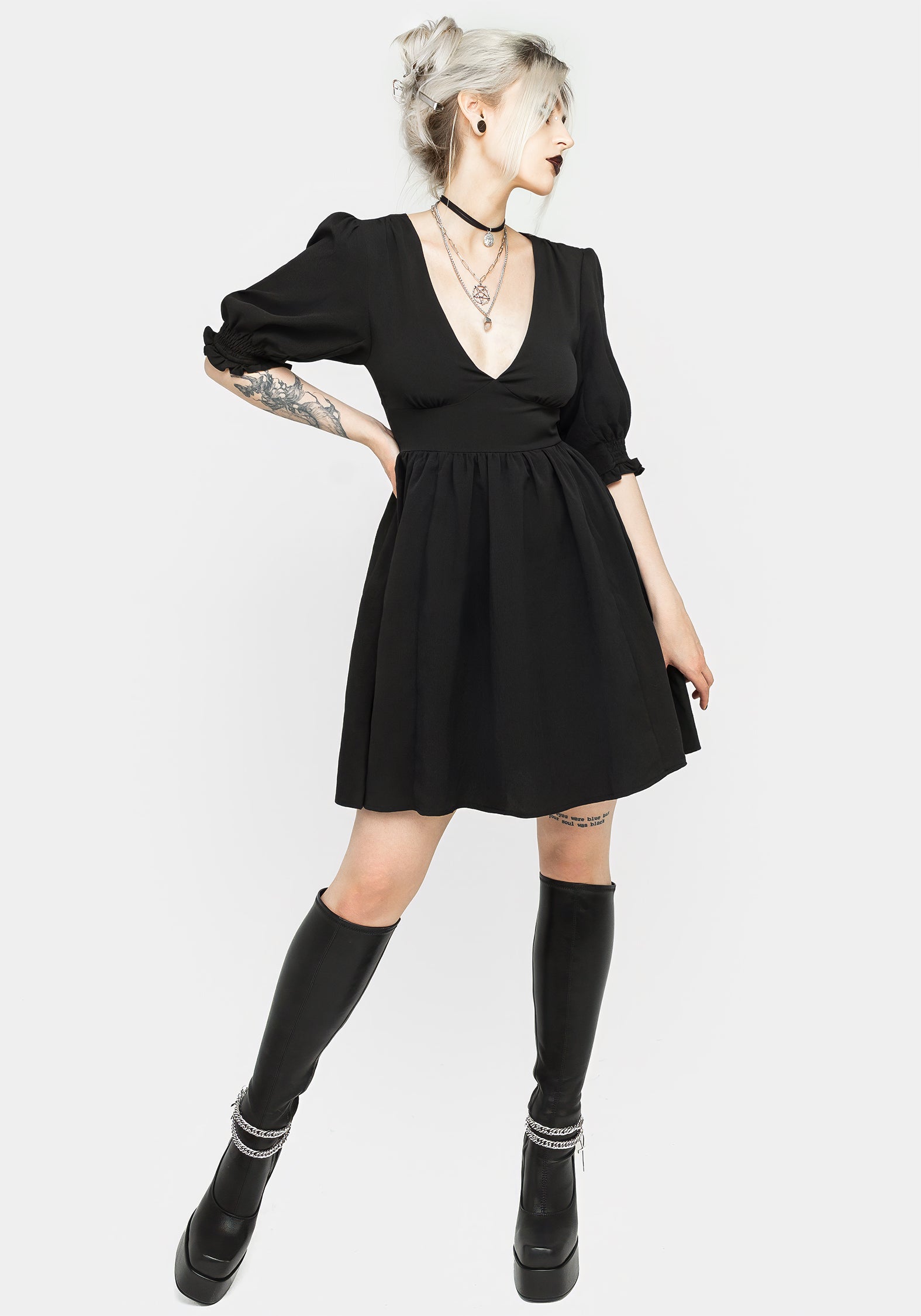 Divination Textured Mini Dress – Disturbia