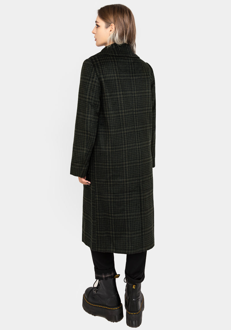 Jackdaw Check Wool Blend Duster Coat