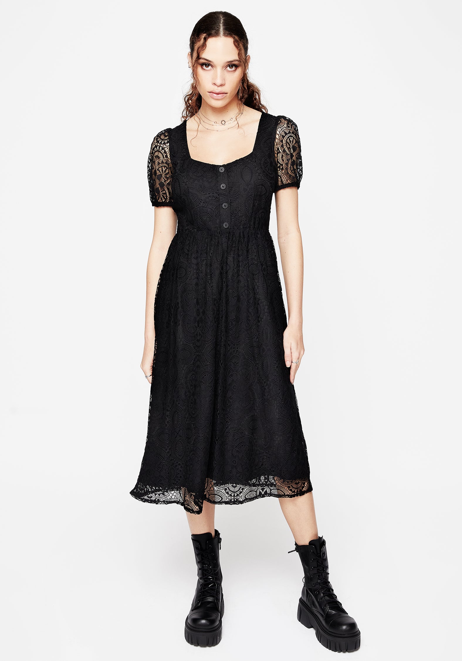 Harmonia Lace Midi Dress – Disturbia