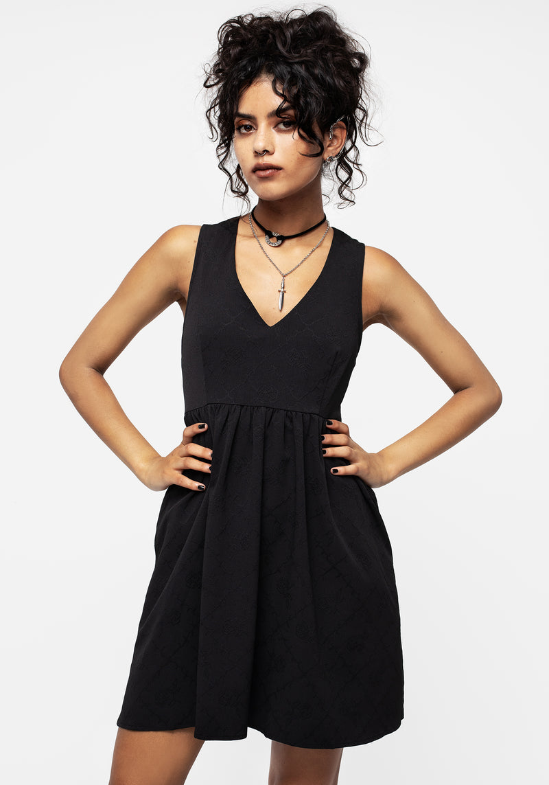 Cosette V Neck Mini Smock Dress Disturbia