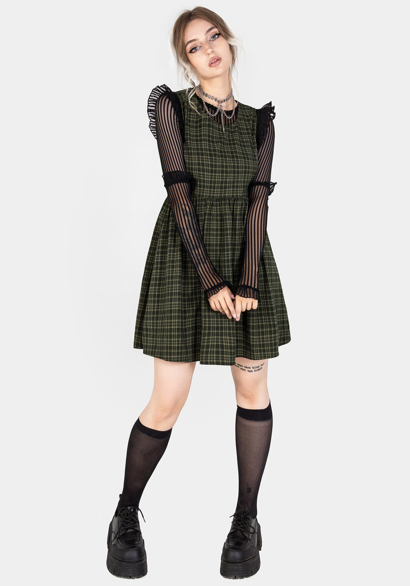 Sabine Check Mini Skater Dress