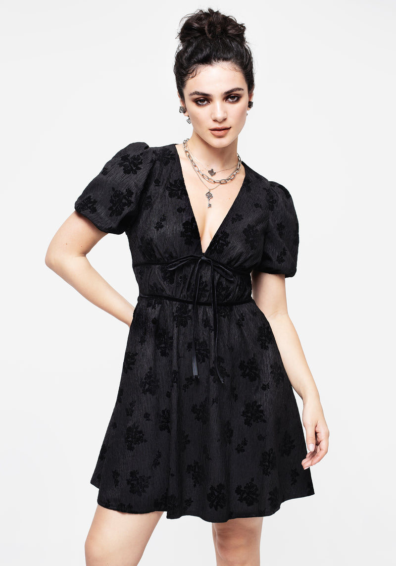 Giselle Floral Puff Sleeve Mini Dress