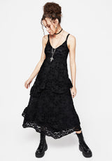 Dauphine Tiered Lace Midaxi Dress
