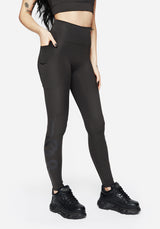 Venin Snake Athleisure Leggings - Charcoal