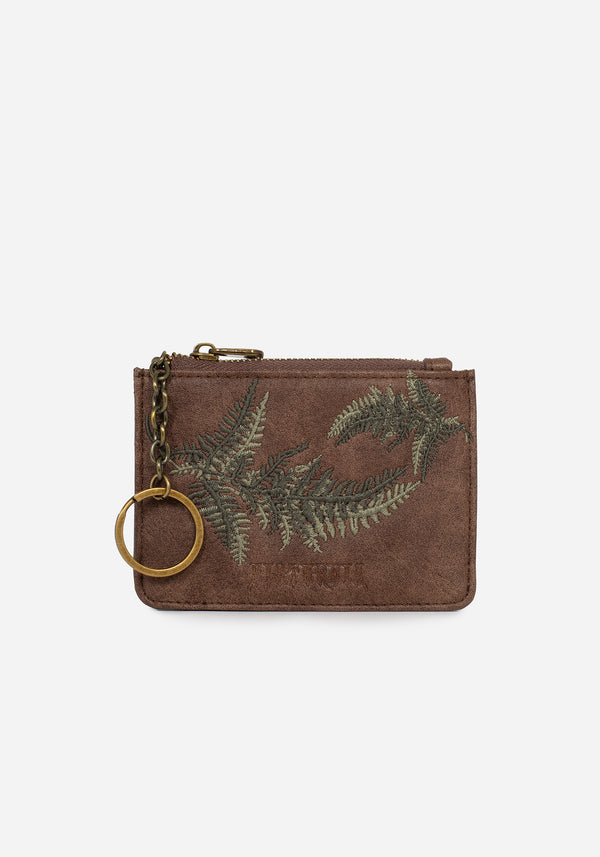 Fern Embroidered Card Holder