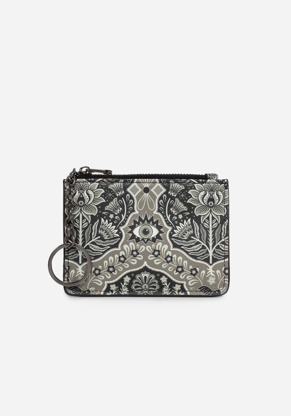 Oculomancy Floral Damask Print Card Holder