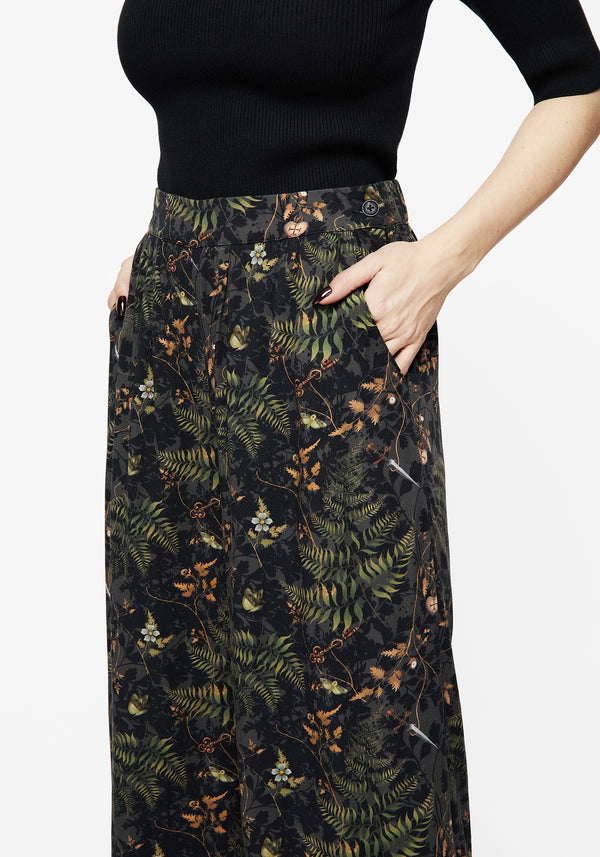 Wither Fern Print Wide Leg Trousers