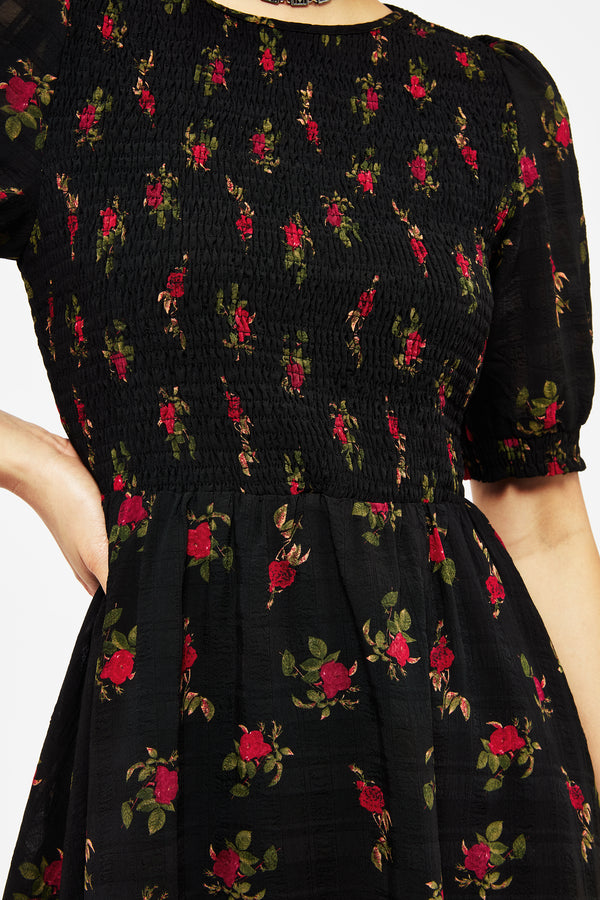 Darcey Floral Print Mini Dress