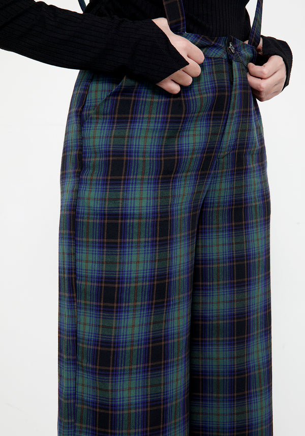 Rebel Wide Leg Plaid Trousers