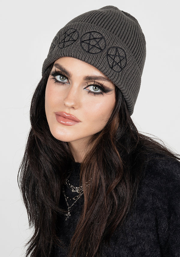 Manon Embroidered Fisherman Beanie