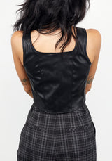 Anthrax PU Leather Lace Up Bodice