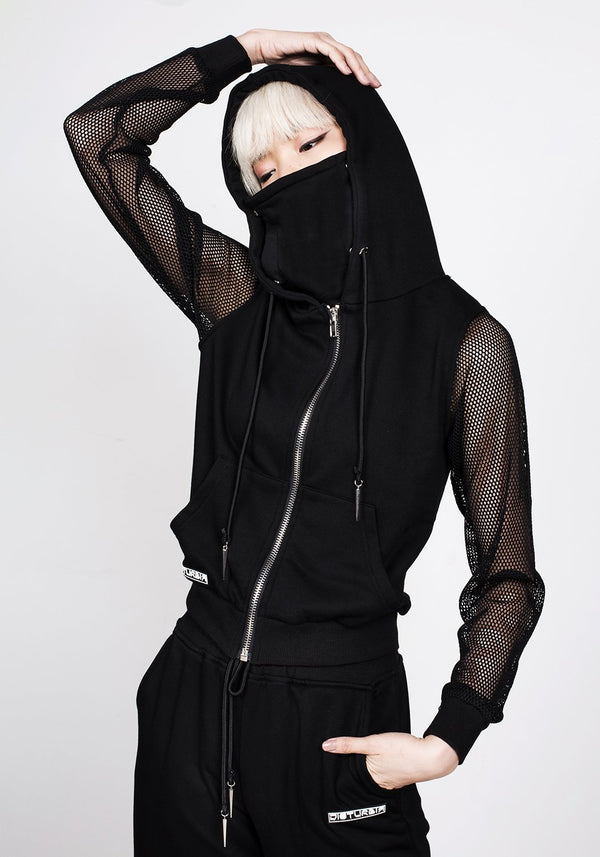 Face Mask Mesh Hoody