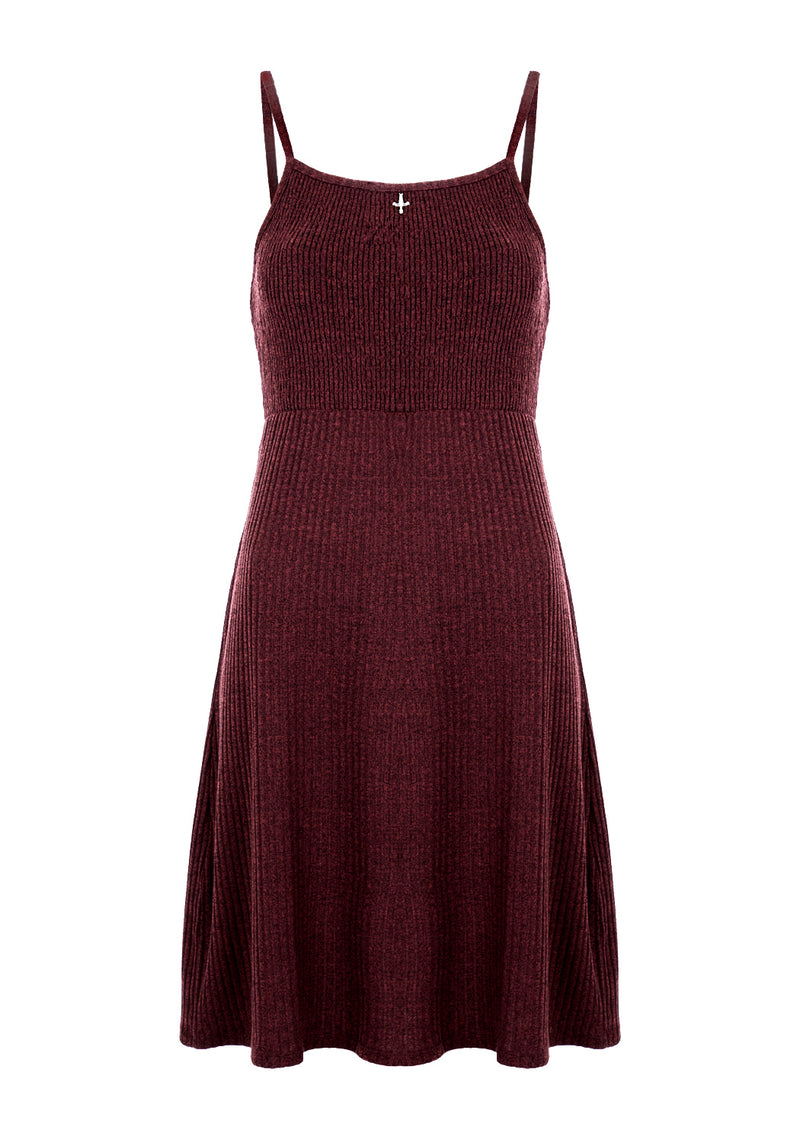 MUNDI SHIRRED MIDI DRESS