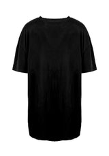 Perception Black Garment Washed Oversized Tee Dress