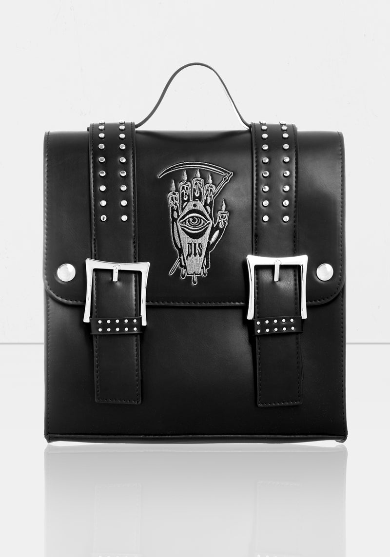 Black satchel backpack online