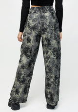 Grime Check Wide Leg Trousers