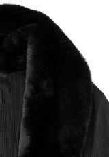 WOOLFE LONGLINE FAUX FUR CARDIGAN